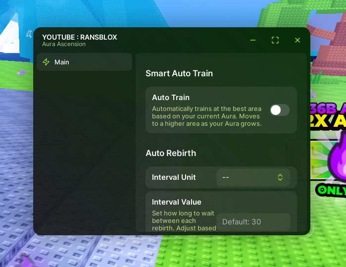 Aura Ascension Script – Smart Auto Train, Auto Rebirth
