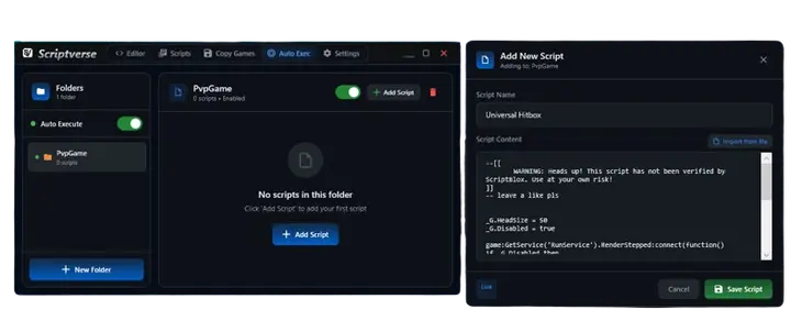 Auto Exec — folders and scripts that run on join