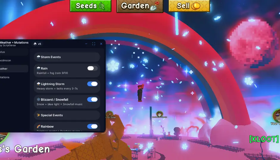 Grow a Garden 2 – Weather & Mutation Panel (Visual) Working