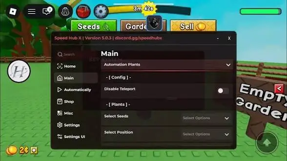 Auto farming speed hub