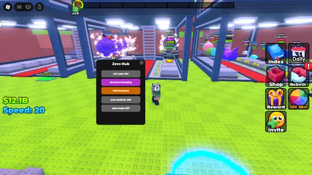 Infinite cash, get best dumpling, auto sell inventory,more